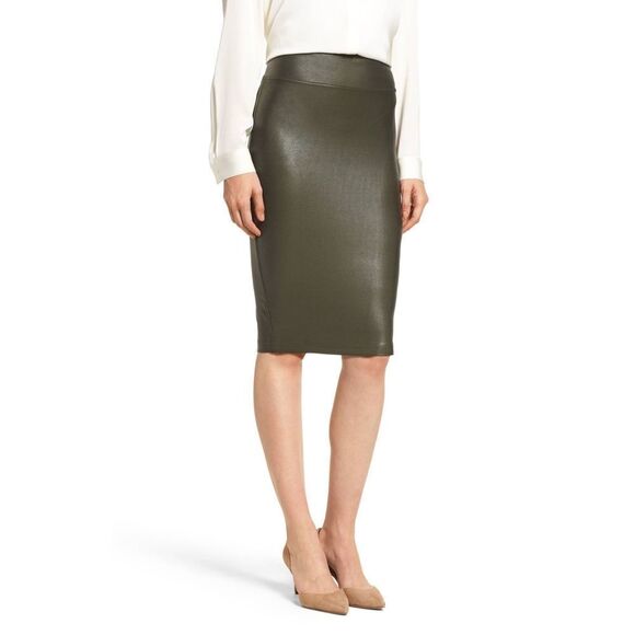✨Spanx Sample Faux Leather Pencil Skirt✨ - Picture 1 of 7